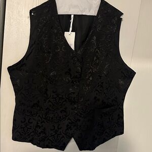 Grace Karin women’s black jacquard print vest size 3XL